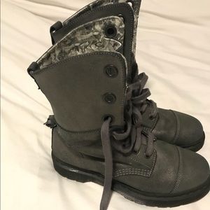 Dr Marten Aimilie Metallic Suede Boots